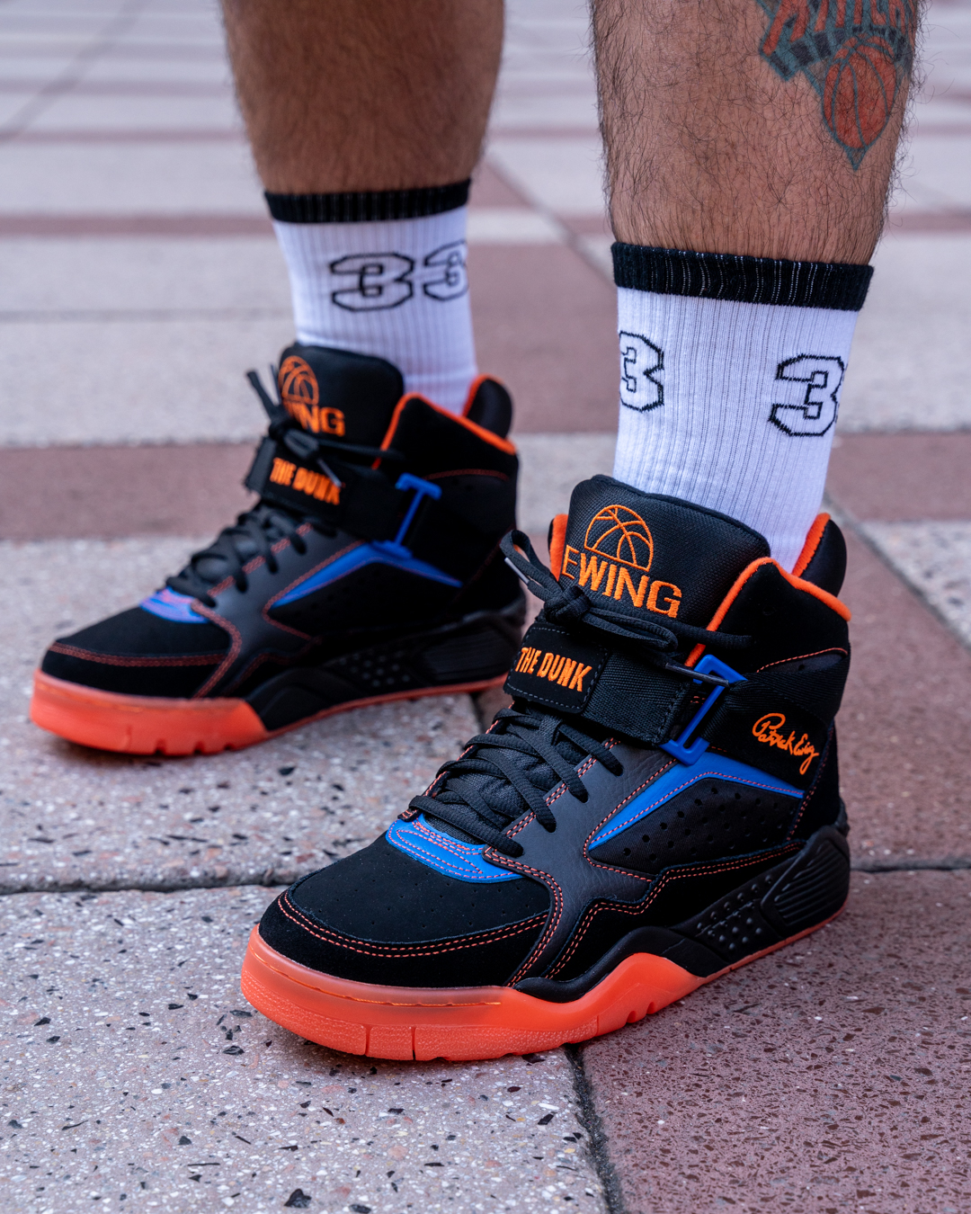 patrick ewing shoes on feet
