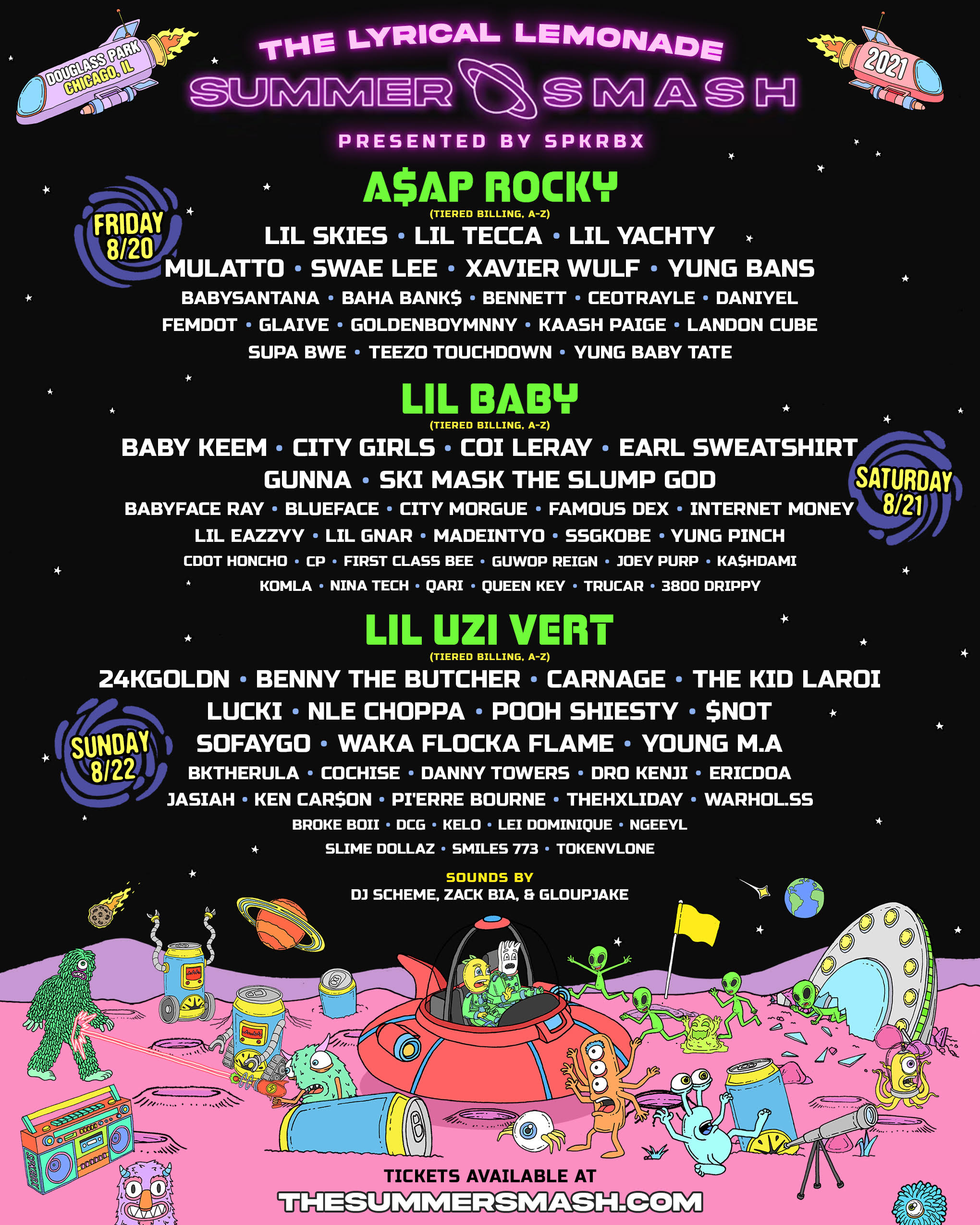 Lyrical Lemonade's Summer Smash Festival Returns w/ A$AP Rocky, Lil Uzi  Vert, Lil Baby & More // Tickets On Sale Now - RESPECT. | The Photo Journal  of Hip-Hop Culture
