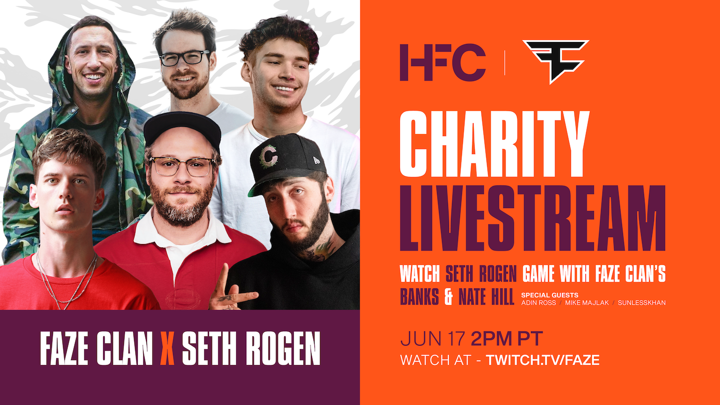 Seth Rogen Joins Faze Clan For A Livestream To Raise Funds And Awareness